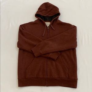 Sherpa-lined hooded sweater jacket by Weatherproof